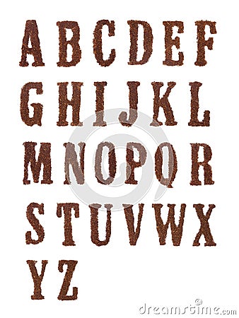 Tobacco alphabet Stock Photo