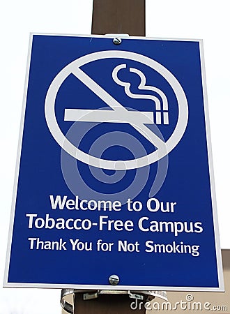 Smoke Free Zone Sign Stock Photo