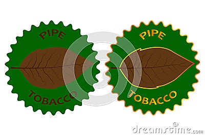 Tobacco pipe sticker Vector Illustration