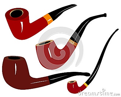 Tobacco pipes Vector Illustration