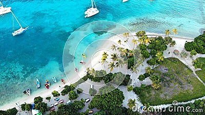 Aerial view, Islands of the Grendines, Tobago Stock Photo