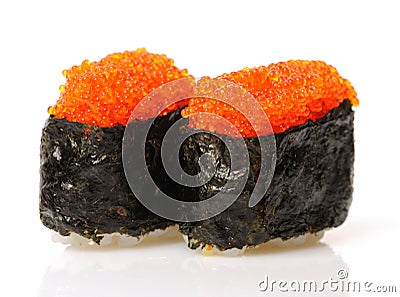 Tobiko sushi Stock Photo