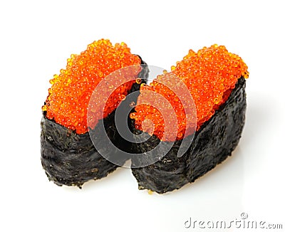Tobiko sushi Stock Photo