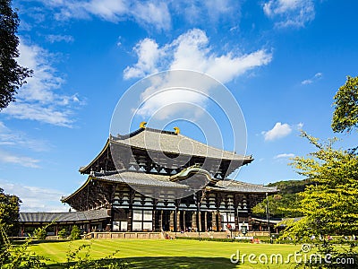 Todai ji temple main hall at Nara Editorial Stock Photo