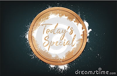 Today Special Hanwritten In Flour Vector Illustration