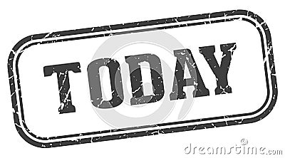 today stamp. today rectangular stamp on white background Vector Illustration