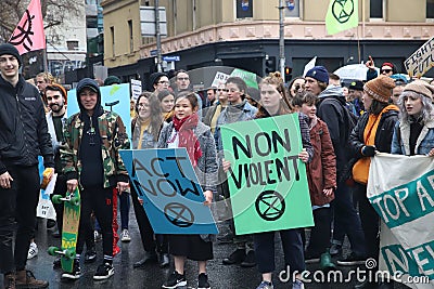 Today! - VIC - University Climate Walk Out Editorial Stock Photo