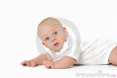 Toddler, Blue Eyes Stock Photo