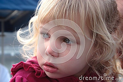 Toddler Girl Head Shot Stock Photo