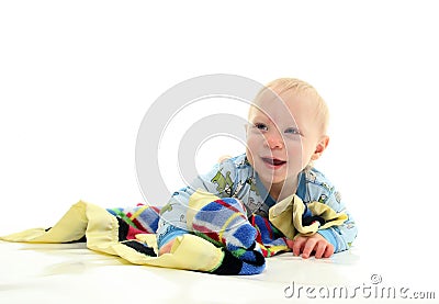 Toddler laughing Stock Photo