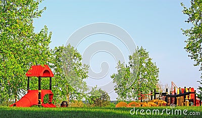 Toddler Playground Spring Stock Photo