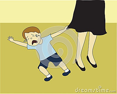 Toddler Tantrum Vector Illustration