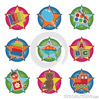 Toddler toys Vector Illustration