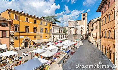 Todi, beautiful town in the Province of Perugia, Umbria, central Italy. Editorial Stock Photo