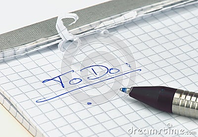 ToDo list Stock Photo