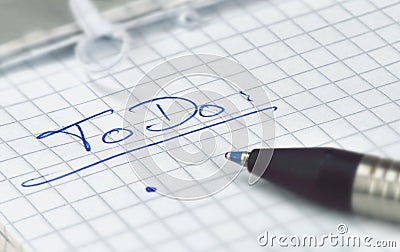 ToDo list Stock Photo