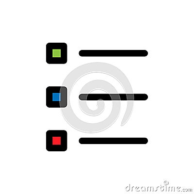 Todo list line icon isolated on white background. Black flat thin icon on modern outline style. Linear symbol and editable stroke Vector Illustration