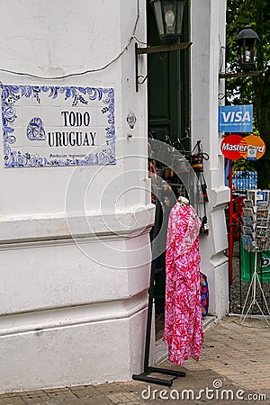 Todo Uruguay souvenir shop in Colonia del Sacramento, Uruguay Editorial Stock Photo