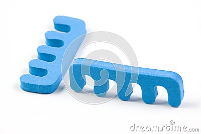 TOE SEPARATOR ON WHITE BACKGROUND Stock Photo