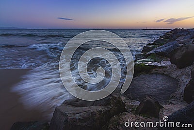 Toes Beach Sunset Stock Photo