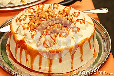 Toffee caramel cake Stock Photo