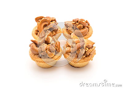 toffee cupcake on white Stock Photo