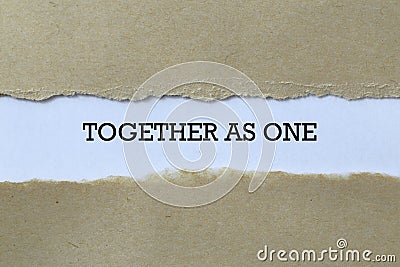 Together as one on paper Stock Photo