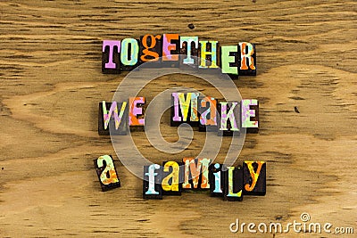 Together family prays relationship emotion Stock Photo