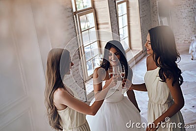 Together at her special day. Stock Photo