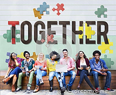 Together Togetherness Team Teamwork Connection Concept Stock Photo