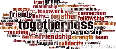 Togetherness word cloud Vector Illustration