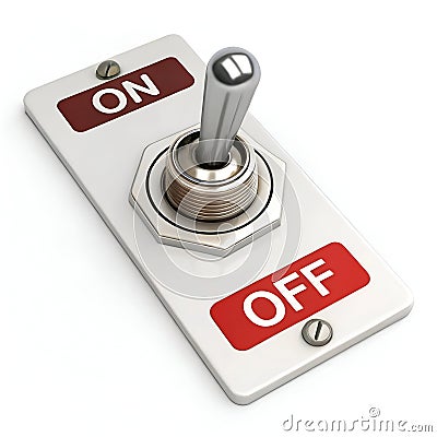 Toggle Switch Icon 3D Rendering Vector Illustration Stock Photo