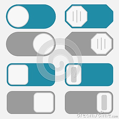 Toggle switch, on off button Vector Illustration