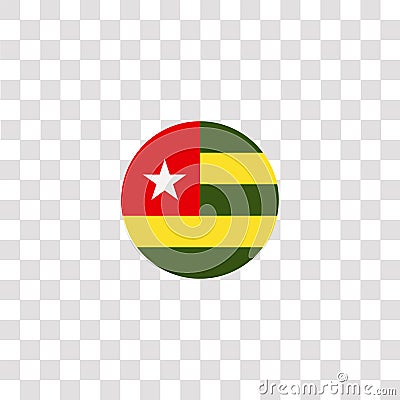 togo icon sign and symbol. togo color icon for website design and mobile app development. Simple Element from countrys flags Vector Illustration
