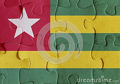 Togolese Republic flag puzzle Stock Photo