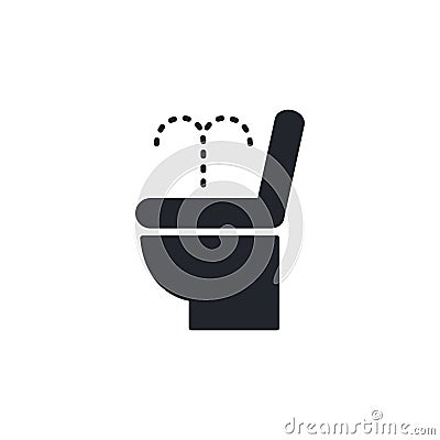 Toilet with bidet icon, vector illustration Cartoon Illustration