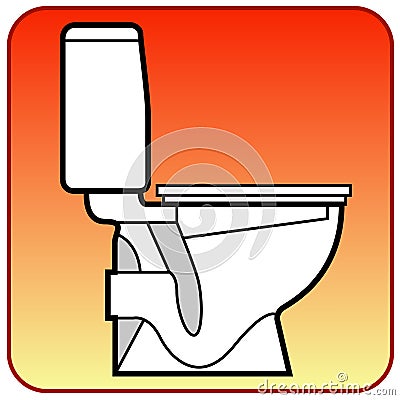 Toilet bowl Vector Illustration