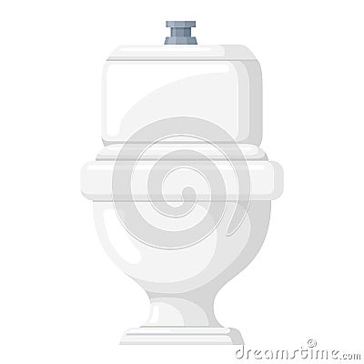 Toilet bowl icon, restroom and bath equipment Vector Illustration