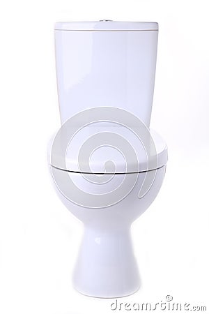 Toilet bowl isolated on a white background Stock Photo