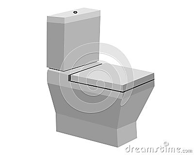 Toilet bowl Vector Illustration