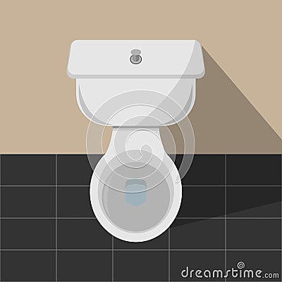 Toilet bowl Vector Illustration