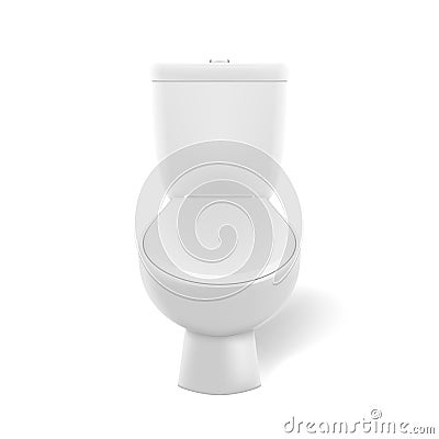 Toilet white bowl, clean washroom sea Vector Illustration