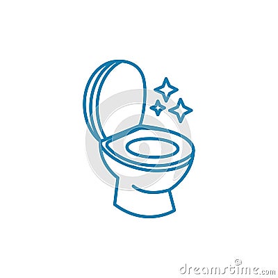 Toilet hygiene linear icon concept. Toilet hygiene line vector sign, symbol, illustration. Vector Illustration