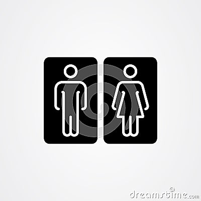 Toilet icon vector. man and woman symbol Vector Illustration