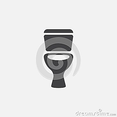 Toilet icon vector, solid color logo illustration, pictogram isolated on white. Vector Illustration