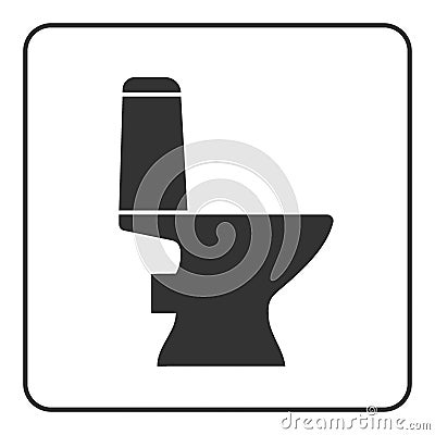 Toilet icon. WC sign image. Vector Illustration