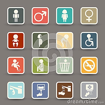 Toilet icons vector Vector Illustration