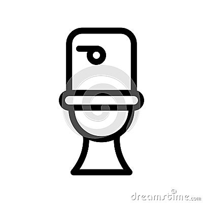 toilet line icon illustration vector graphic Vector Illustration