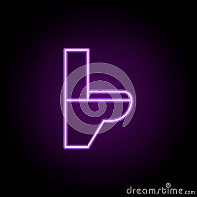 toilet neon icon. Elements of web set. Simple icon for websites, web design, mobile app, info graphics Stock Photo