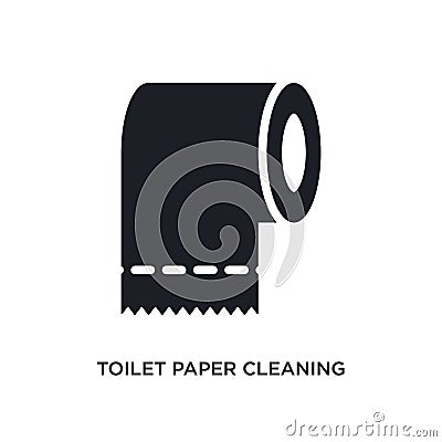 toilet paper cleaning isolated icon. simple element illustration from cleaning concept icons. toilet paper cleaning editable logo Vector Illustration